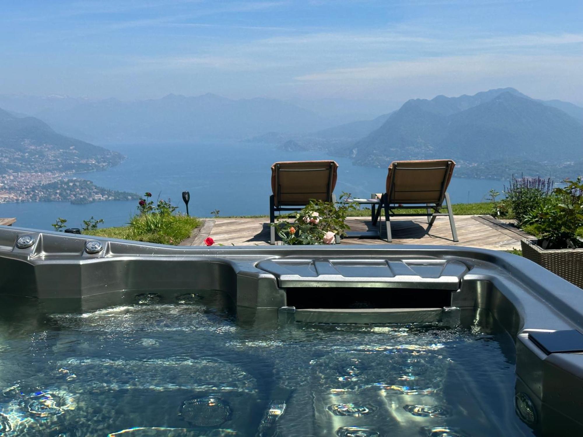 Private Luxury Spa & Silence Retreat With Spectacular View Over The Lake Maggiore 斯特雷萨 外观 照片